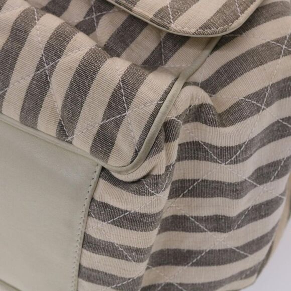 Chanel Matelassé White Canvas Shoulder Bag (Pre-Owned) - Picture 11 of 16